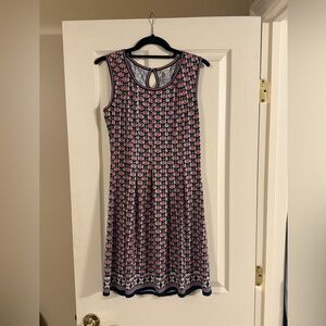 Floral Sleeveless Dress - Black and Pink